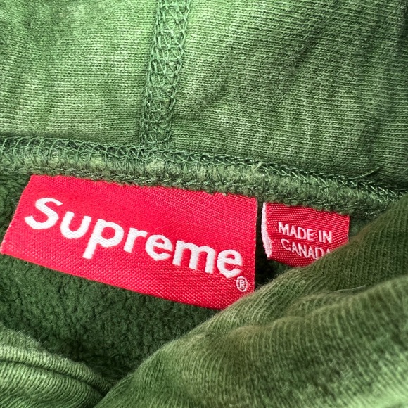 Supreme New York Men’s Size L Pine Green Cotton Hoodie - Picture 8 of 13